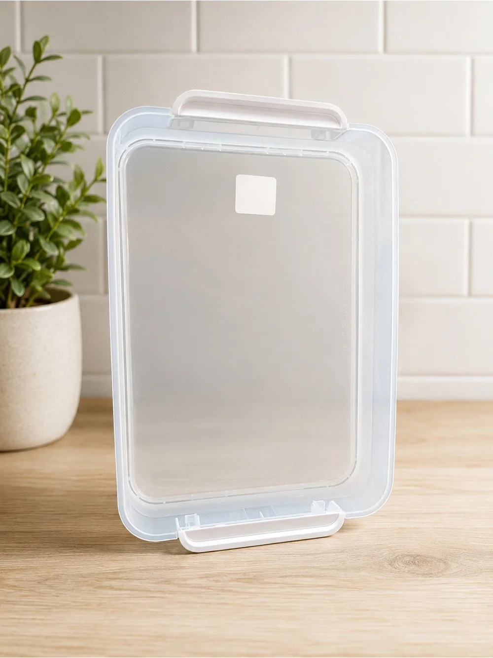 Clear Stackable Plastic Storage Trays - Set of 4